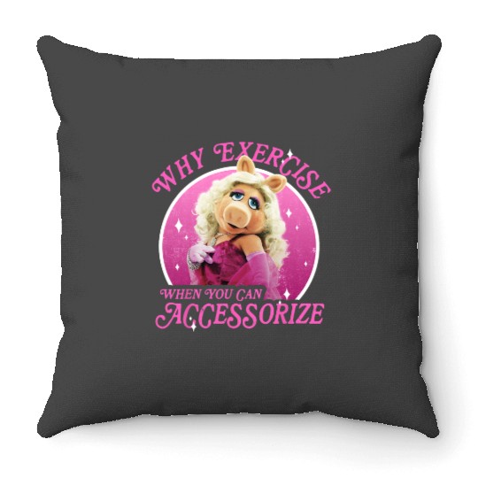 Disney The Muppets Miss Piggy Why Exercise Accessorize Throw Pillows