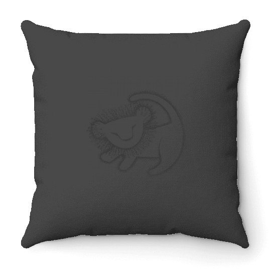 Disney Lion King Young Simba Cave Painting Throw Pillows