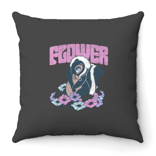 Disney Bambi Flower In The Flowers Portrait Throw Pillows