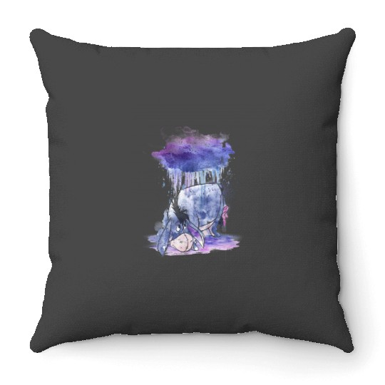 Disney Winnie The Pooh Eeyore Watercolor Rain Cloud Throw Pillows