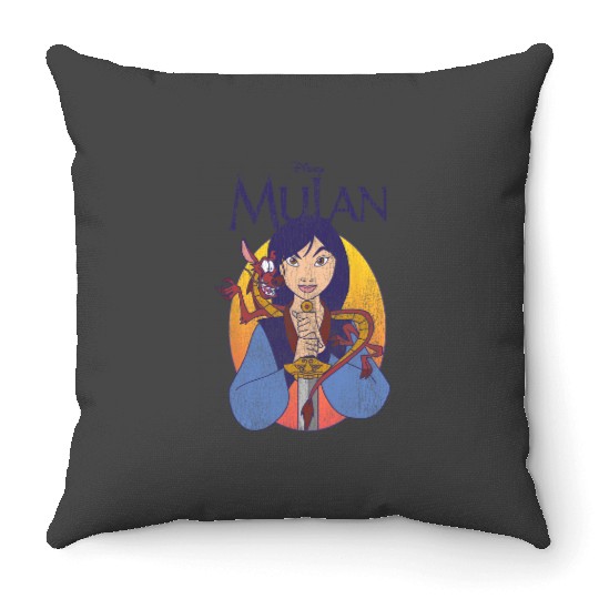 Disney Mulan Classic Mulan & Mushu Poster Throw Pillows