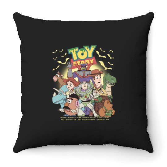 Retro Toy Story Halloween Throw Pillows, Disneyland Halloween, Vintage Toy Story Throw Pillows, Halloween Party 2024