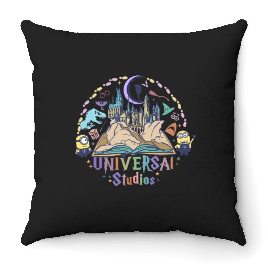 Disney Universal Studios Throw Pillows, Universal Studios 2024 Trip Throw Pillows, Universal Orlando Throw Pillows