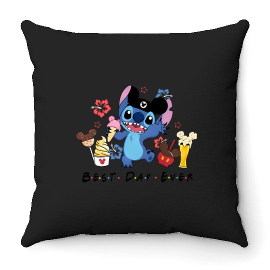 Disney Stitch Best Day Ever Throw Pillows, Disney Stitch Throw Pillows