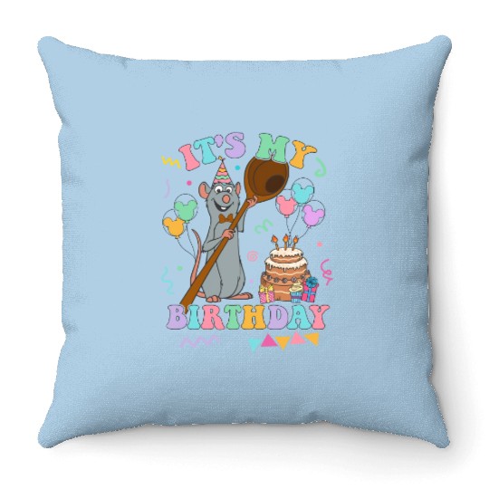 Ratatouille Remy It's My Birthday Throw Pillows Disney Family Matching Throw Pillows