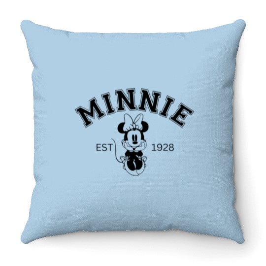 Minnie Mouse Est 1928 Throw Pillows, Disney Minnie Mouse Throw Pillows