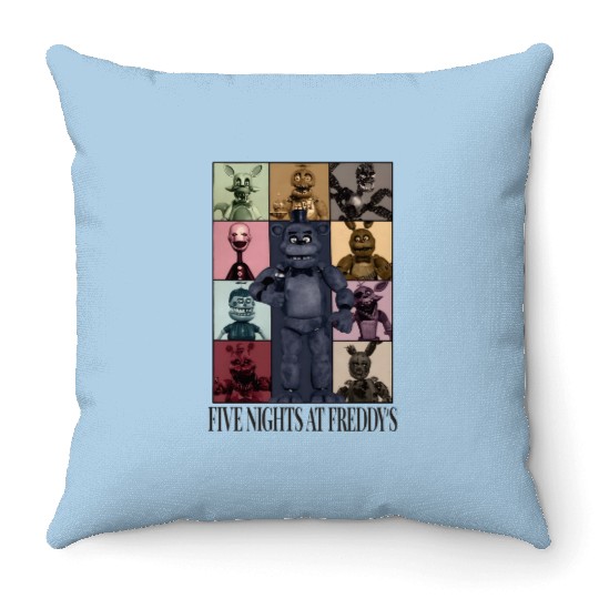 Five Nights At Freddys Eras Tour Throw Pillows