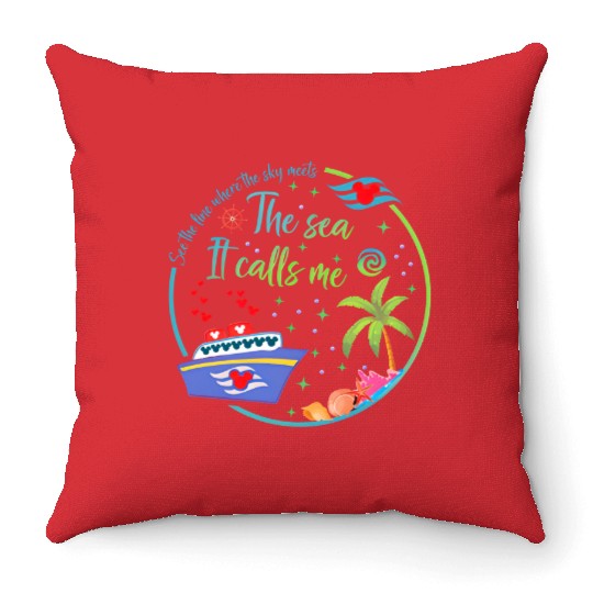 Moana Cruise Throw Pillows, Disney Cruise Throw Pillows