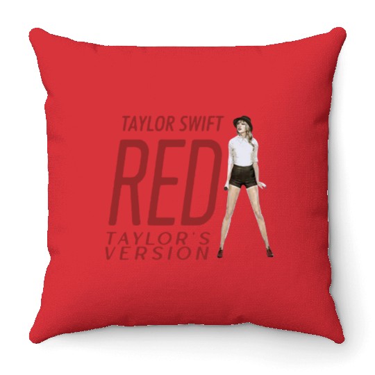 Red Version Throw Pillows