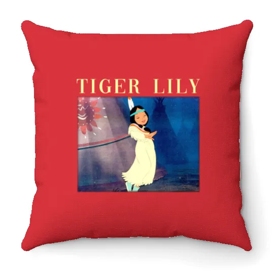 Tiger Lily Peter Pan 1953 Homage Disney T- Throw Pillows