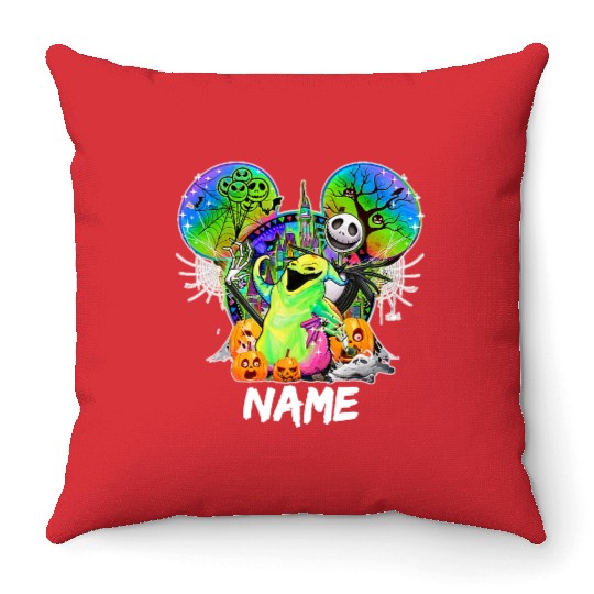 Disney Oogie Boogie Bash 2022 Throw Pillows, Disney Halloween party Throw Pillows