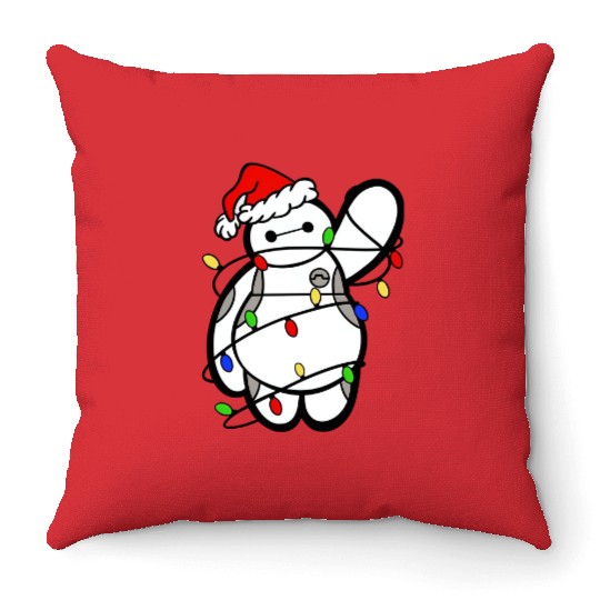 Baymax Christmas Lights - Throw Pillows, Big Hero 6, Disney Christmas Throw Pillows