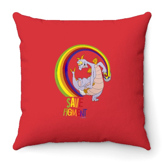 Save Figment - Journey Into Imagination at Epcot - WDWNT.com - Disney - Throw Pillows