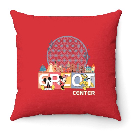 Vintage Epcot Throw Pillows, Disney Epcot Throw Pillows, Epcot Center Throw Pillows