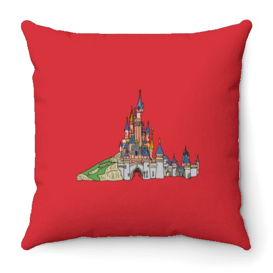 Sleeping Beauty's Castle - Disneyland Paris - Throw Pillows