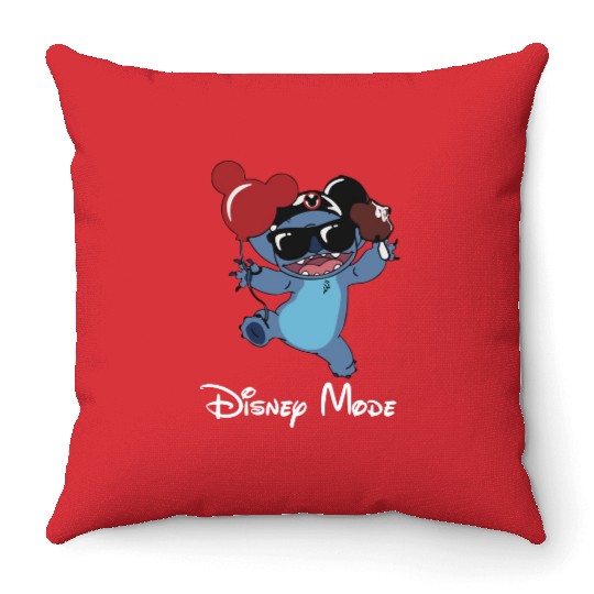 Stitch Disney Mode Throw Pillows, Cute Disney Throw Pillows, Disney Vacation Throw Pillows