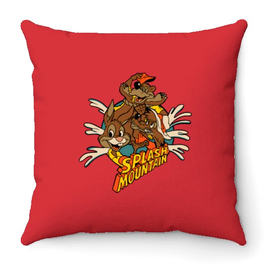 Splash Mountain Retro Style - Splash Mountain Disney - Throw Pillows