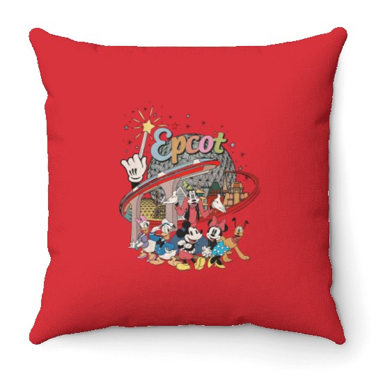 Comfort Colors Disney Epcot Throw Pillows, Epcot World Throw Pillows
