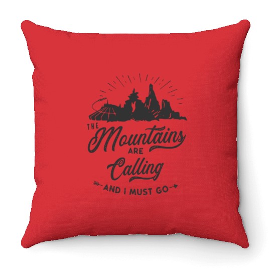 Mountains Are Calling Throw Pillows, Disney Splash Mountain, Disney Mountain Throw Pillows