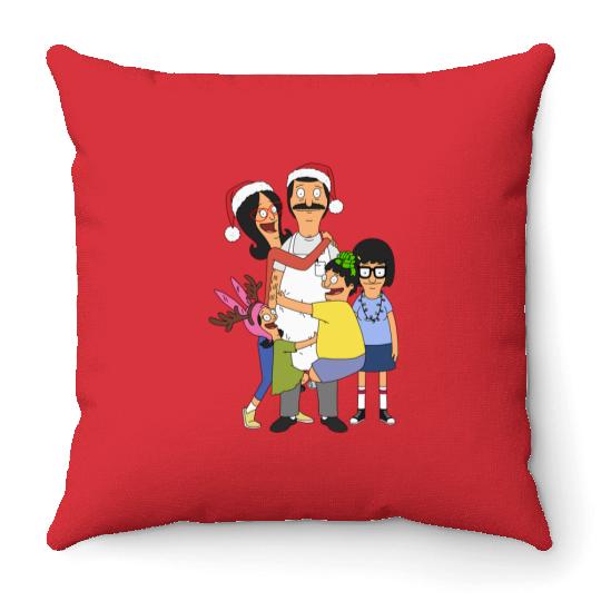 Bobs Burgers Christmas Crusade Throw Pillows
