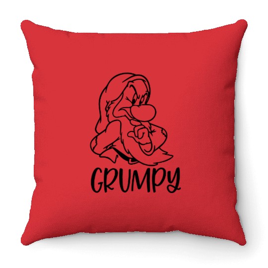 Grumpy Dwarf Throw Pillows  - Disney Character Grumpy Dwarf Throw Pillows