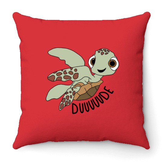 Cute Duuuude Throw Pillows, Cute Squirt Turtle Throw Pillows, Finding Nemo, Disney Matching Throw Pillows