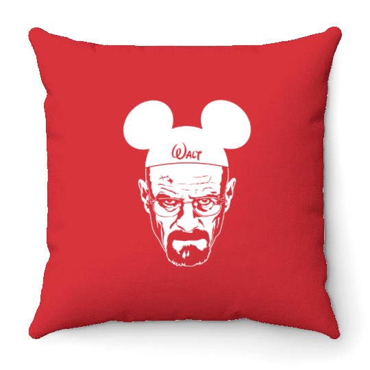 Walter White Heisenberg Walt Throw Pillows, Walt Breaking Disney, Walt White Throw Pillows