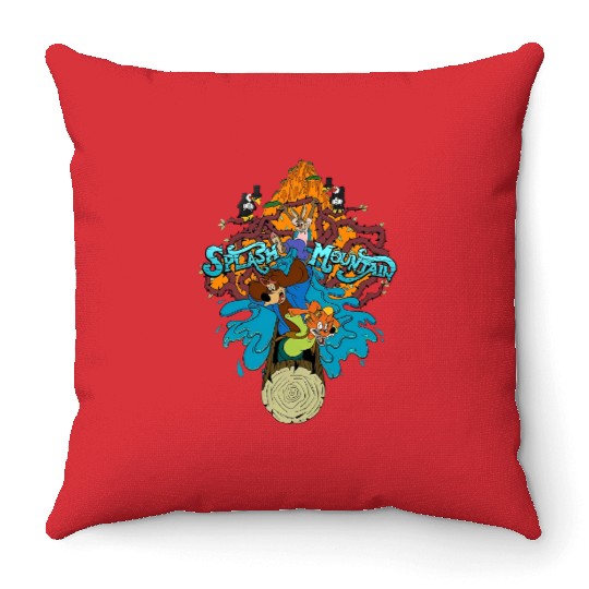 Splash Mountain Comfort Colors Throw Pillows, Disney Mountain Throw Pillows