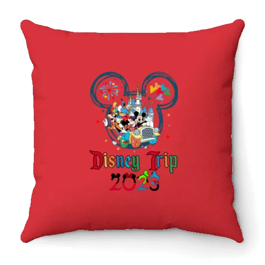 Custom Disney Trip 2023 Throw Pillows, Disney Vacation 2023 Throw Pillows