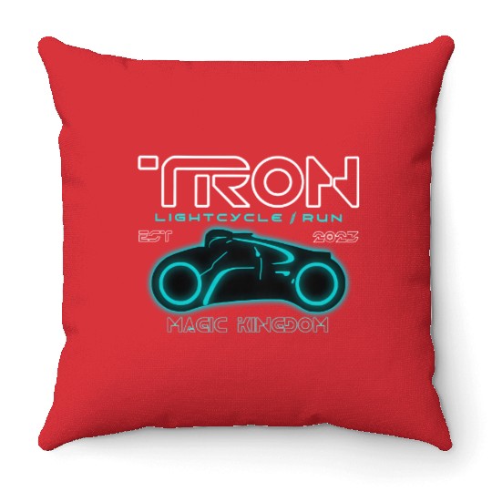 Disney Tron Lightcycle Run Ride Throw Pillows, Tron Lightcylce Run Magic Kingdom Throw Pillows