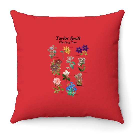 Floral Tay.lor S.wi.ft Eras Throw Pillows