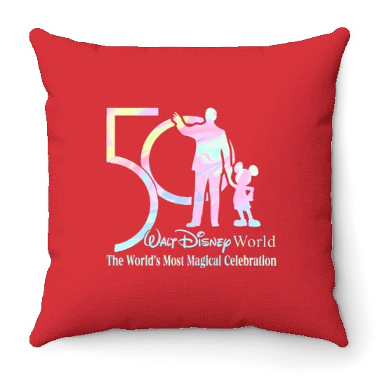 50th Anniversary Walt and Mickey- Disney World Throw Pillows