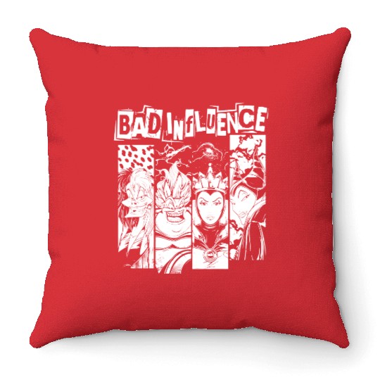 Retro Disney Villains Maleficent Ursula Evil Queen Hades Throw Pillows