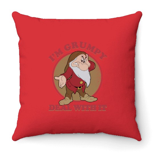 Grumpy Deal With It Dopey And Grumpy 2023 Throw Pillows Disney Trip 2023