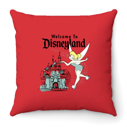 Disneyland Throw Pillows, Tinker Bell Throw Pillows, Tinkerbell Throw Pillows
