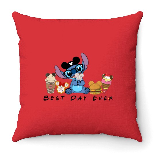 Best Day Ever Throw Pillows, Disney Stitch Throw Pillows, Disney Matching Throw Pillows