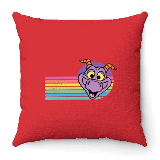 Disney vintage comfort colors Throw Pillows - Disney figment Throw Pillows - Disney Epcot Throw Pillows