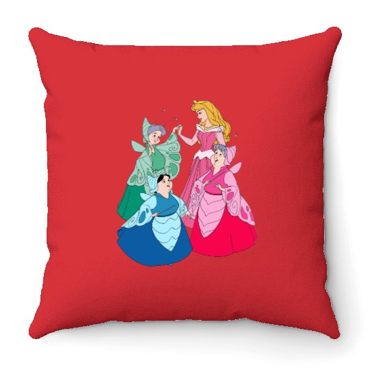 Sleeping Beauty Disney Throw Pillows,Aurora Princess Throw Pillows, Disney Group Throw Pillows