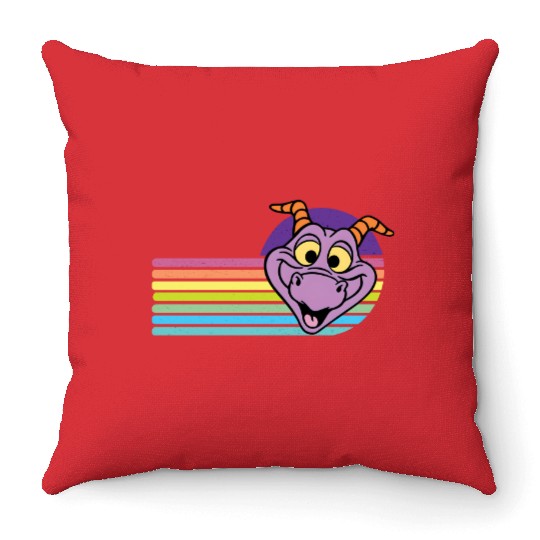 Disney vintage Throw Pillows - Disney figment Throw Pillows - Disney Epcot Throw Pillows