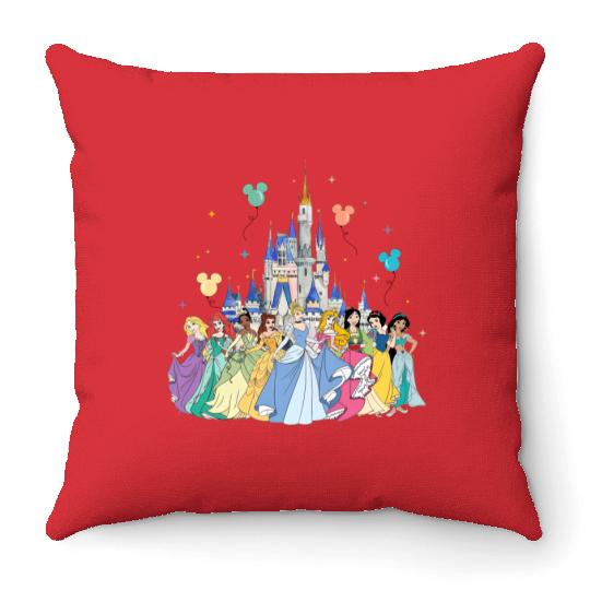 Disney Princess Comfort Colors Throw Pillows, Mickey Balloon Throw Pillows