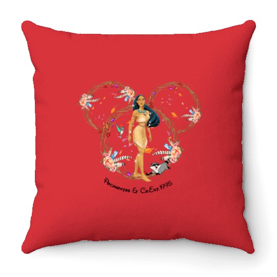 Disney Princess Mickey Head Throw Pillows, Pocahontas Throw Pillows
