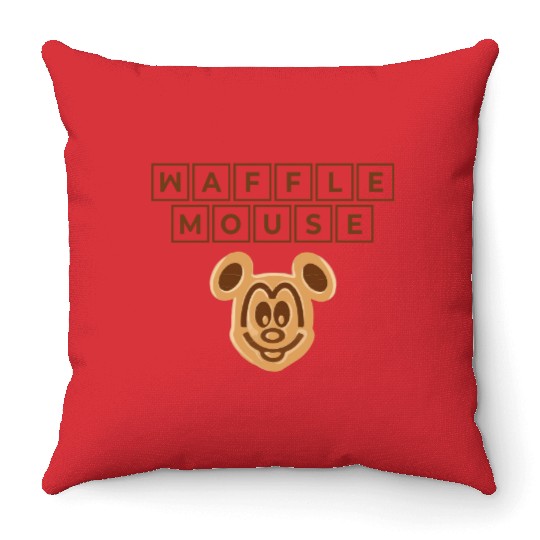 Waffle Mouse Throw Pillows,Disney Epcot Throw Pillows,Mickey Mouse Head,Disney World Throw Pillows