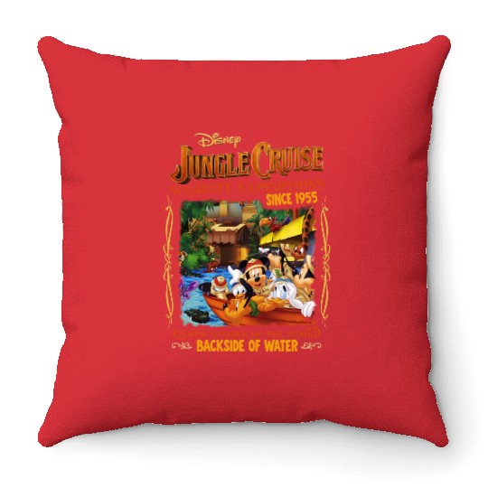 Vintage Jungle Cruise Disney Throw Pillows, Disney Trip Throw Pillows