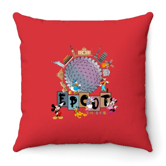 Disney Epcot Throw Pillows, Epcot Matching Throw Pillows, Epcot Family