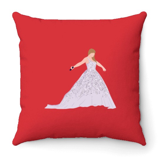 Eras tour enchanted Throw Pillows