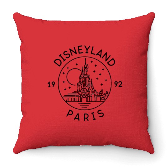 Disneyland Paris Throw Pillows, Mickey and Friend Throw Pillows