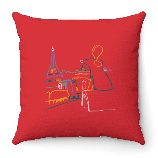 Remy Throw Pillows, Ratatouille Throw Pillows, Epcot Throw Pillows, Disney Vacation Throw Pillows