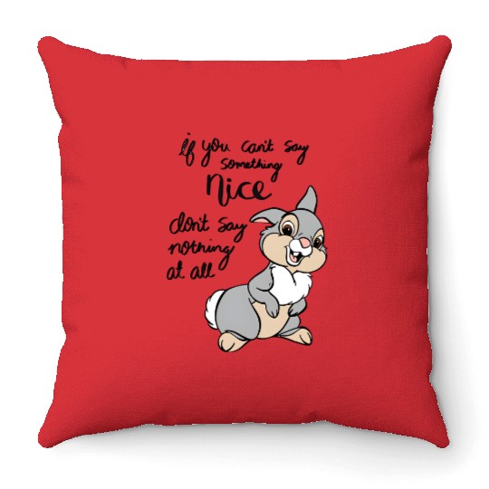  Color Disney Bambi Characters Cute Thumper Retro Throw Pillows