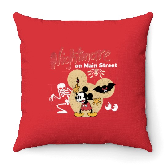 Nightmare on main street Disney Throw Pillows, Mickey Halloween Throw Pillows