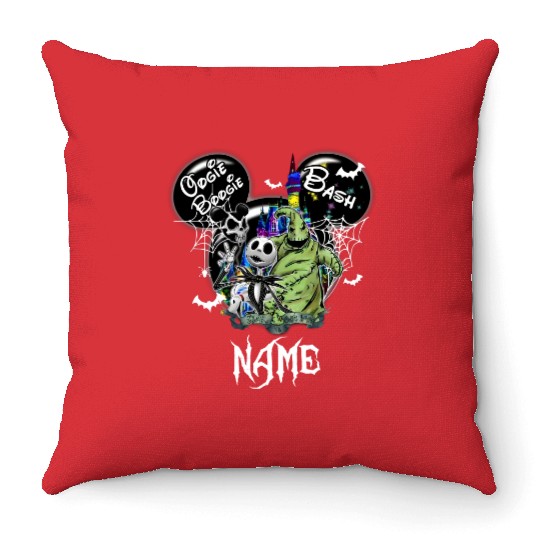 Oogie Boogie Bash Mickey Throw Pillows, Halloween Throw Pillows, Disney Customer Throw Pillows